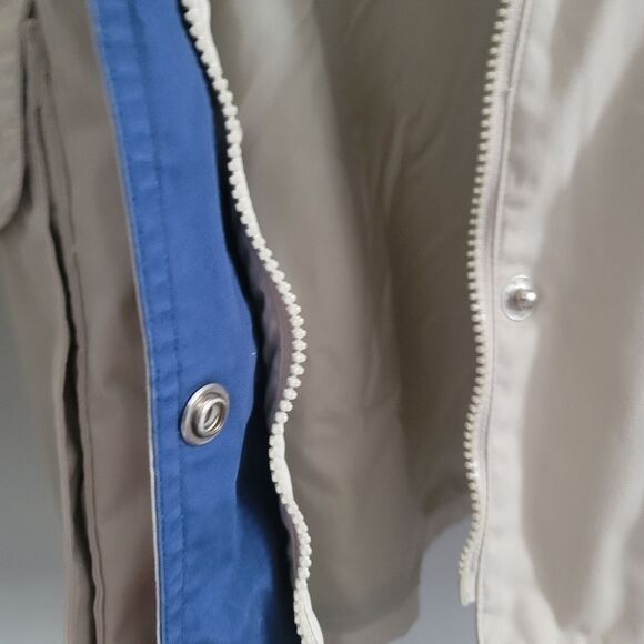 St. John’s bay khaki jacket Lined removable hood size M raincoat - Picture 8 of 13